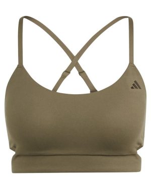 adidas Yoga Studio Light-Support Longline Bra Womens - Green