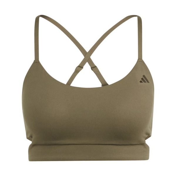 adidas Yoga Studio Light-Support Longline Bra Womens - Green