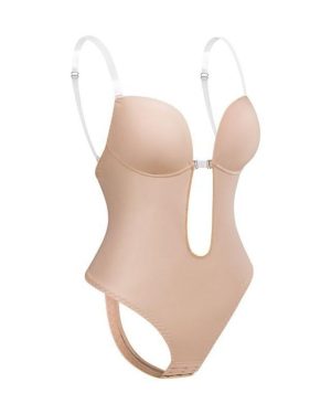 (as the picture, L) Beautiful Back One-piece Underwear, One-piece Sexy Bra, Big Halter, Big Chest, Small Bra, Formal Evening Dress.