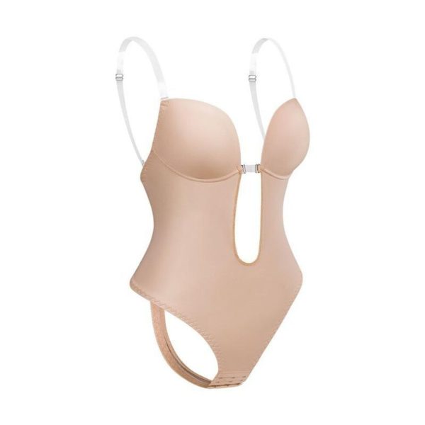 (as the picture, L) Beautiful Back One-piece Underwear, One-piece Sexy Bra, Big Halter, Big Chest, Small Bra, Formal Evening Dress.