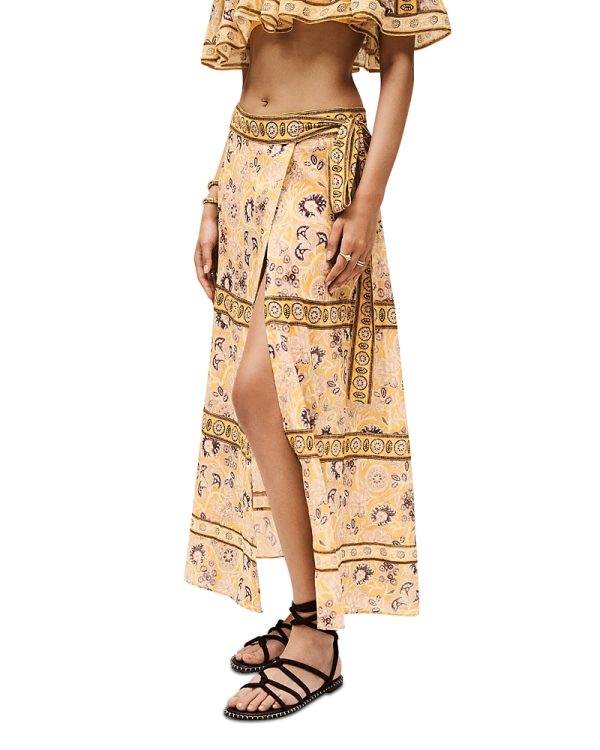 ba & sh Amalia Printed Wrap Skirt