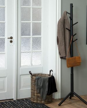 bristow wooden coat hanger stand in black