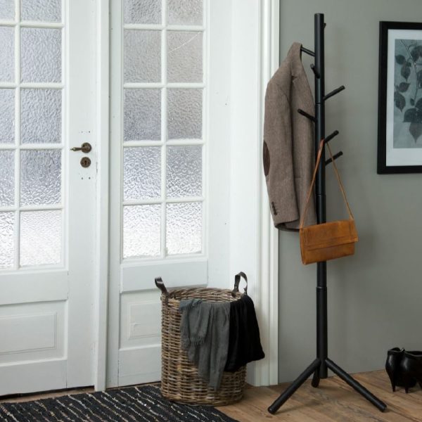 bristow wooden coat hanger stand in black
