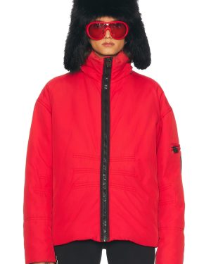 chanel Chanel Quilted Puffer Jacket in Red - Red. Size 40 (also in ).