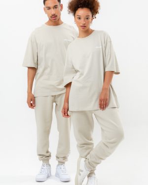 continu8 beige joggers