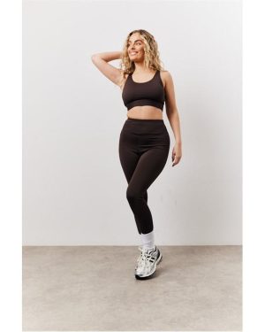 fITS Chocolate Adjustable Sports Bra - Brown
