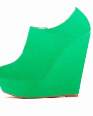 (green, 39) Winter High Heels Suede Shoes Ankle Boots Wedges Women Platform Elegent High Heels Shoes Us Size Wedge Shoe