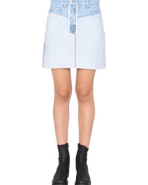 helmut lang revers denim skirt