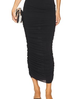 h:ours x Maggie MacDonald Arella Midi Skirt in Black. Size XL, XXS.