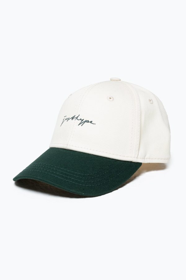 hype unisex cream cord contrast scribble dad cap