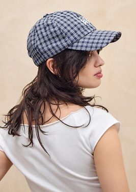 iets frans. Check Lightweight Cap - Navy at Urban Outfitters