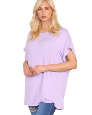 janisramone® Women's Off The Shoulder Top, Bardot Baggy Style Batwing