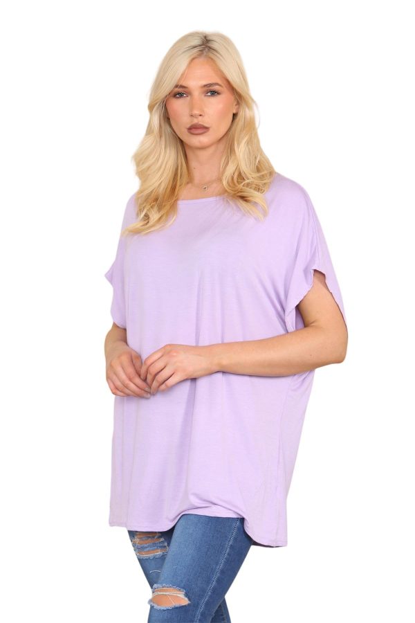 janisramone® Women's Off The Shoulder Top, Bardot Baggy Style Batwing
