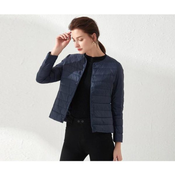 (navy, XL) Ultra Light Duck Down Women Matt Fabric Lightweight Coat Warm Female Windbreaker Parka Women's Down Jackets Plus Coats
