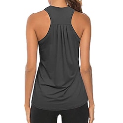 racerback workout tops for women gym exercise yoga shirts loose blouse active wear sleeveless tanks tunic tee,92 gray