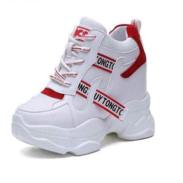 (red, 34) Fashion Women's Shoes High-top Sneakers Women's Platform Ankle Boots
