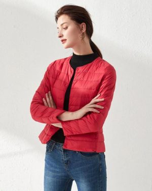 (red, M) Ultra Light Duck Down Women Matt Fabric Lightweight Coat Warm Female Windbreaker Parka Women's Down Jackets Plus Coats