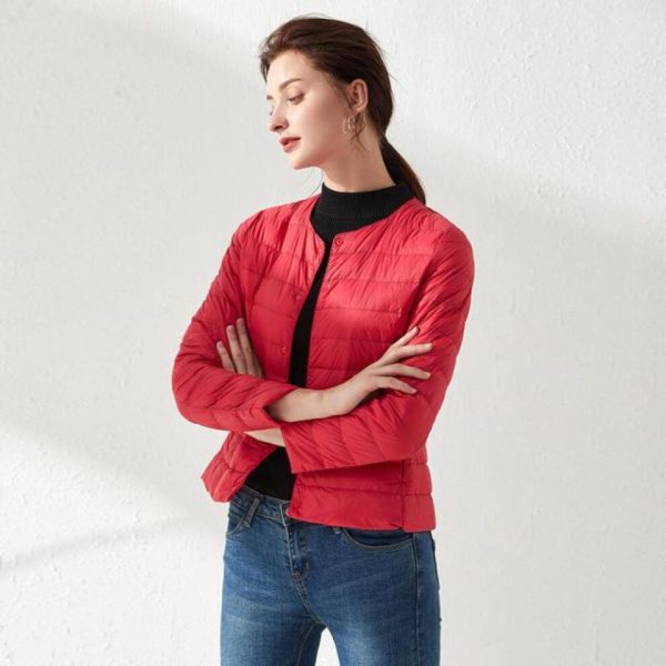 (red, M) Ultra Light Duck Down Women Matt Fabric Lightweight Coat Warm Female Windbreaker Parka Women's Down Jackets Plus Coats