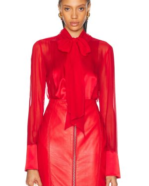 retrofete Suri Silk Blouse in Red - Red. Size XL (also in ).