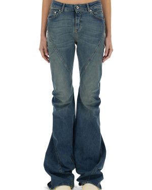 rick owens drkshdw "bias bootcut" denim pants