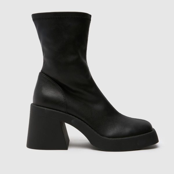schuh Amirah Stretch Sock Boots in Black