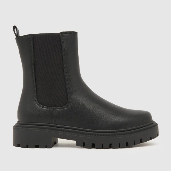 schuh Arlo Chunky Chelsea Boots in Black