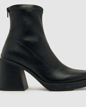 schuh Brielle Platform Stretch Boots in Black