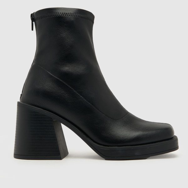 schuh Brielle Platform Stretch Boots in Black