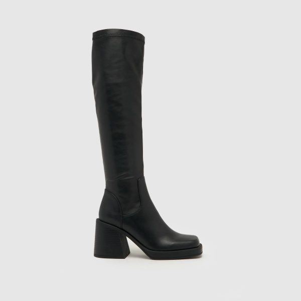 schuh Danielle Platform Knee Boots in Black