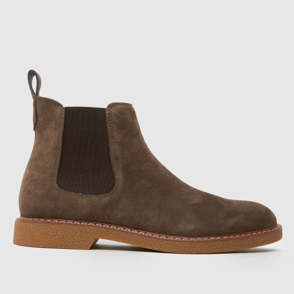 schuh Dawn Suede Chelsesa Boots in Taupe