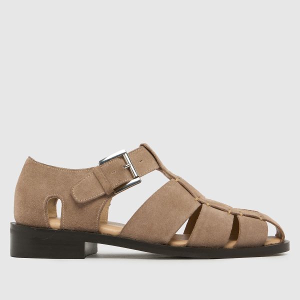 schuh Lesia Suede Fisherman Sandals in Beige