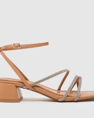 schuh Sander Embellished Sandals in Natural