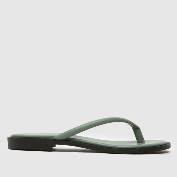 schuh Tulia Toe Post Sandals in Green