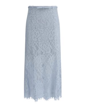 self-portrait Lace Midi Skirt