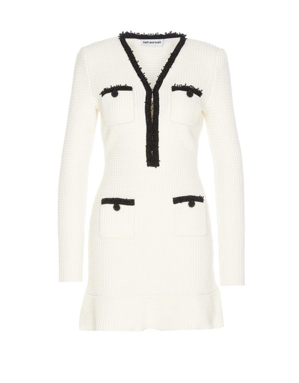 self-portrait Pearl Knitted Dress