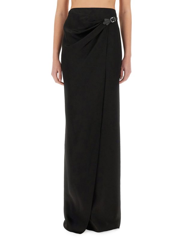 tom ford maxi "wrap" skirt with belt