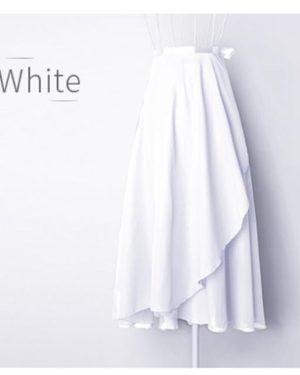 (white, One Size) Chiffon Ballet Tutu Dance Skirt Dance Skate Wrap Scarf Gymnastics Ballerina Lyrical Long Ballet Skirt Women Ballet Dance Dress