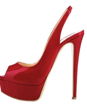 (wine red, 38) New Women's Pumps Stilettos 14CM Platform Super High Heels Sexy Open Toe Sandals Gladiator Party Dress Women Shoes Large Size 44