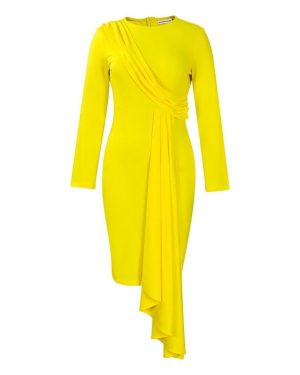 (yellow, XXXL) Autumn 2023 Elegant Ol Long Sleeve Pencil Skirt With Celebrity Style For Women - Large Size, African Dress.