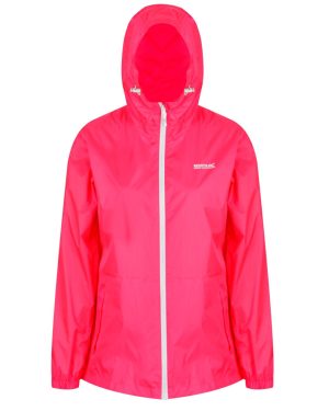 (12 UK, Neon Pink) Regatta Womens/Ladies Pk It Jkt III Waterproof Hooded Jacket