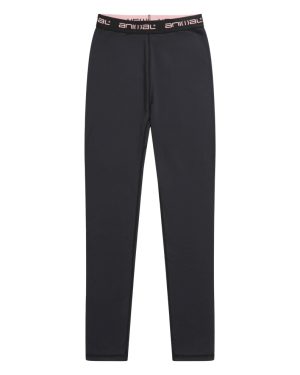 (20 UK, Black) Animal Womens/Ladies Piste Base Layer Leggings