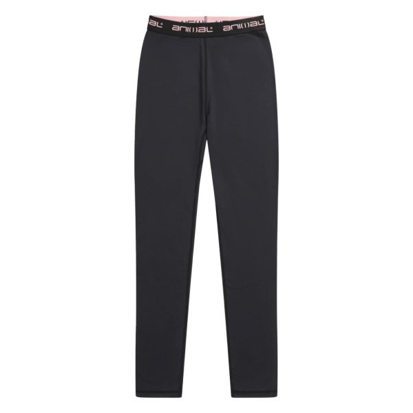 (20 UK, Black) Animal Womens/Ladies Piste Base Layer Leggings