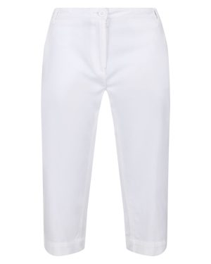 (20 UK, White) Regatta Womens/Ladies Bayla Cropped Trousers