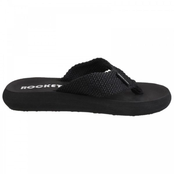 (3 (Adults')) Sunset Webbing | Black | Women's Fashion Flip-Flops