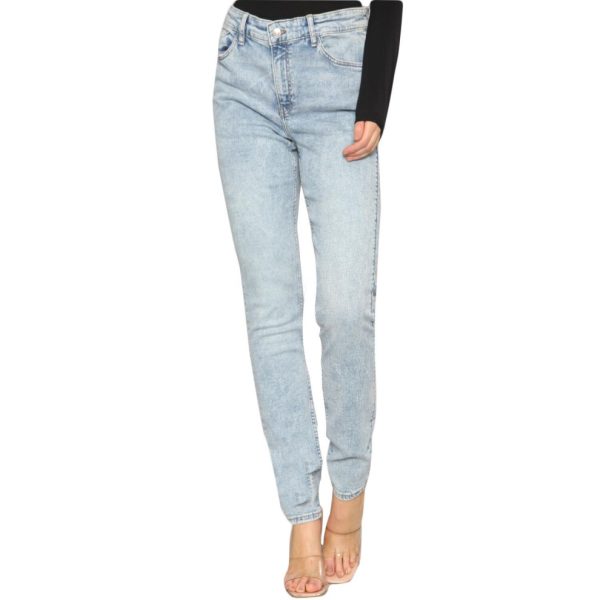 (30) Ladies Denim Jeans High Waisted Straight Leg Pant