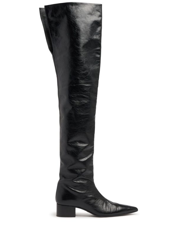 40mm Andee Leather Over-the-knee Boots