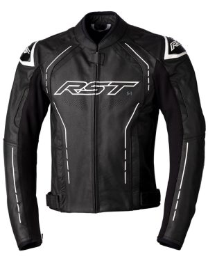 (42) RST S1 CE Leather Jacket Black / Black / White
