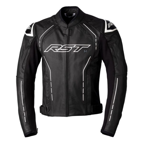 (42) RST S1 CE Leather Jacket Black / Black / White