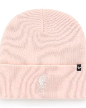 47 Brand Knitted Haymaker Cuff Beanie ~ Liverpool FC Pink