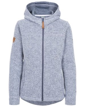 (6, Denim Blue) Trespass Womens Hoodie Fleece Jacket Zip Reserve C